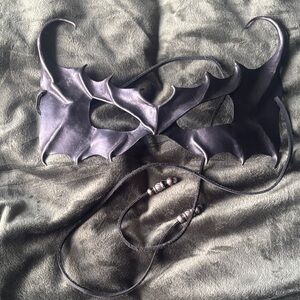 Black Leather Mardi Gra/Masquerade Mask for Women